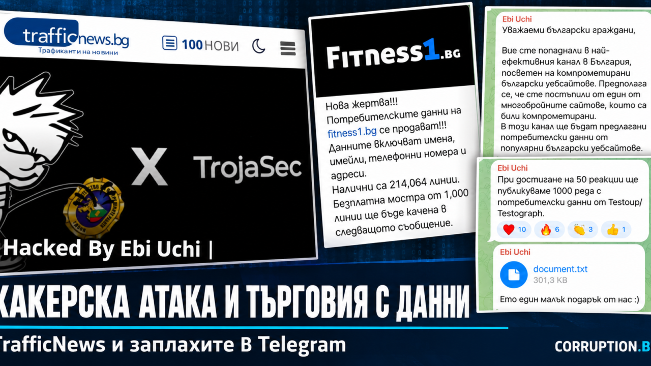 TrafficNews под хакерски удар: в Telegram предлагат лични данни и искат пари